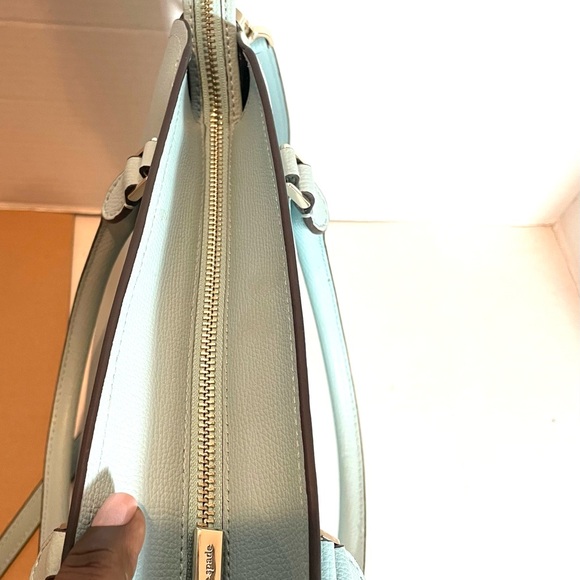 Kate Spade New York Light Blue Structure Satchel Crossbody Smooth Leather - Picture 9 of 16